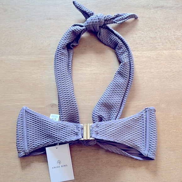 NWT Anine Bing Naya Reeve Violet Bikini Swim Top - Picture 2 of 5